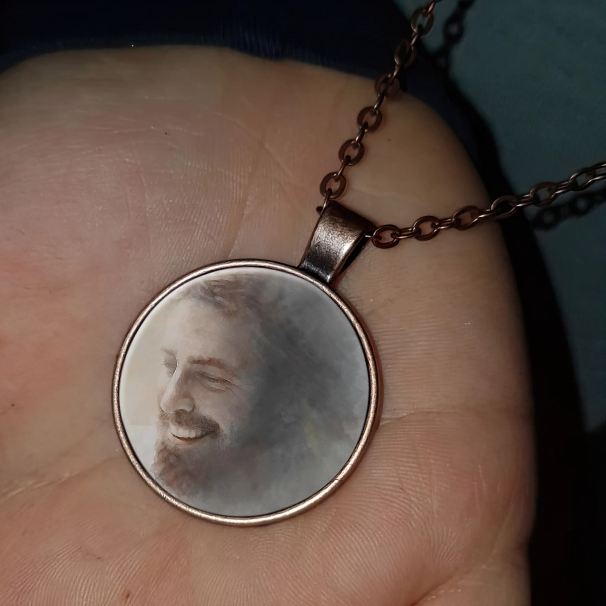 God Laughs - Jesus Christ Necklace - Catholic Necklace - Jesus Pendant - Ciaocustom