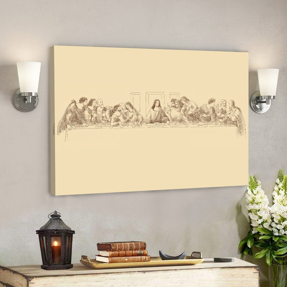 Last Supper Da Vinci - Jesus Canvas Poster - Religious Canvas Painting - Christian Canvas Prints - Religious Wall Art Canvas - Ciaocustom