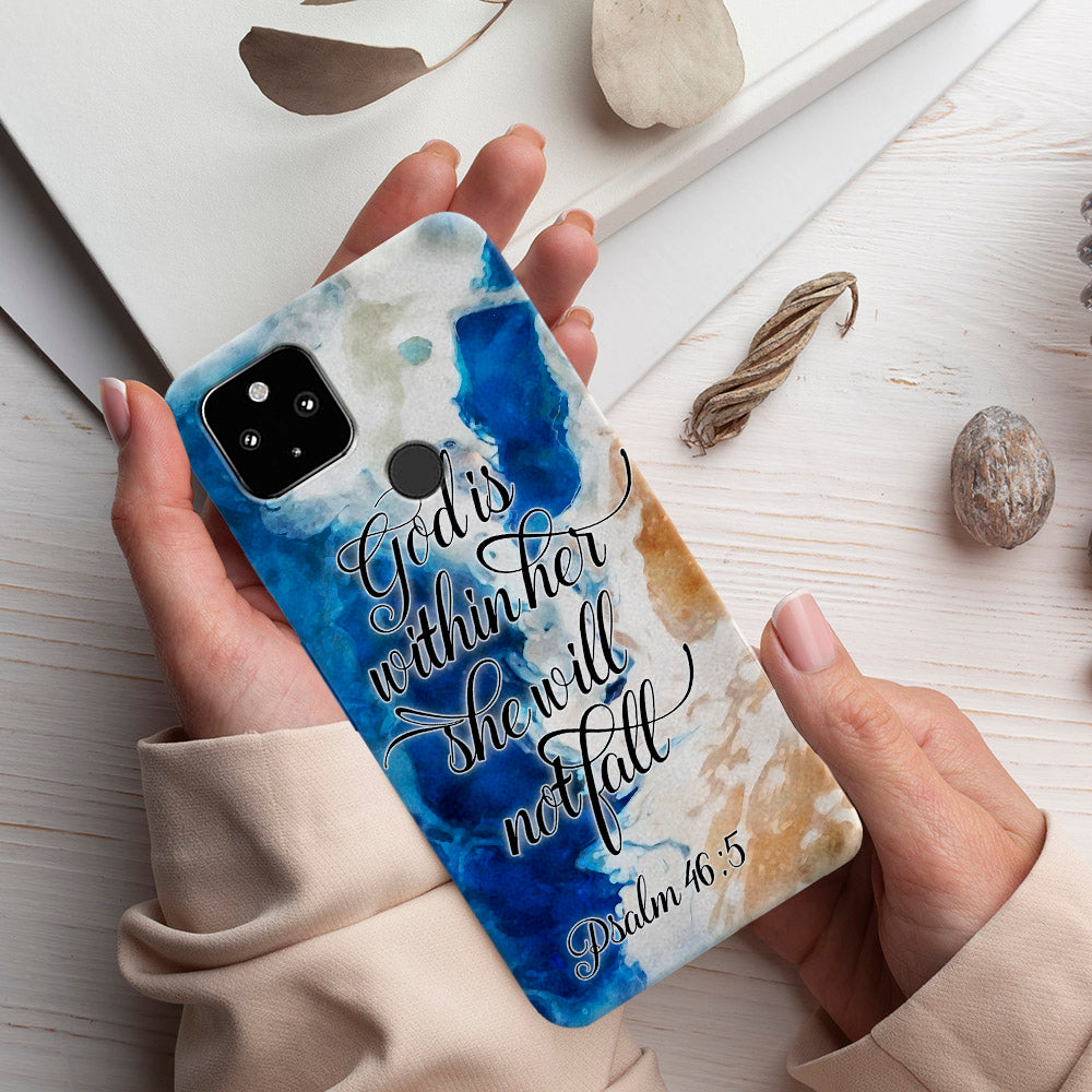 God Is Within Her She Will Not Fall - Bible Verse Phone Case - Christian Phone Case - Religious Phone Case - Ciaocustom
