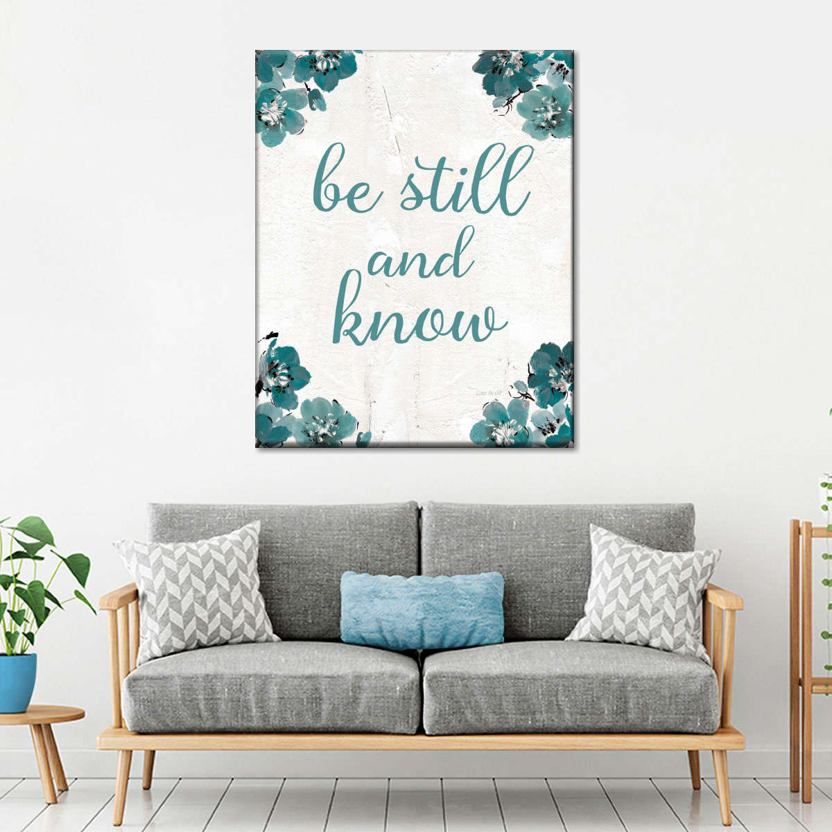 Abstract Balance Be Still And Know Canvas Wall Art - Christian Wall Decor Art - Religious Wall Decor