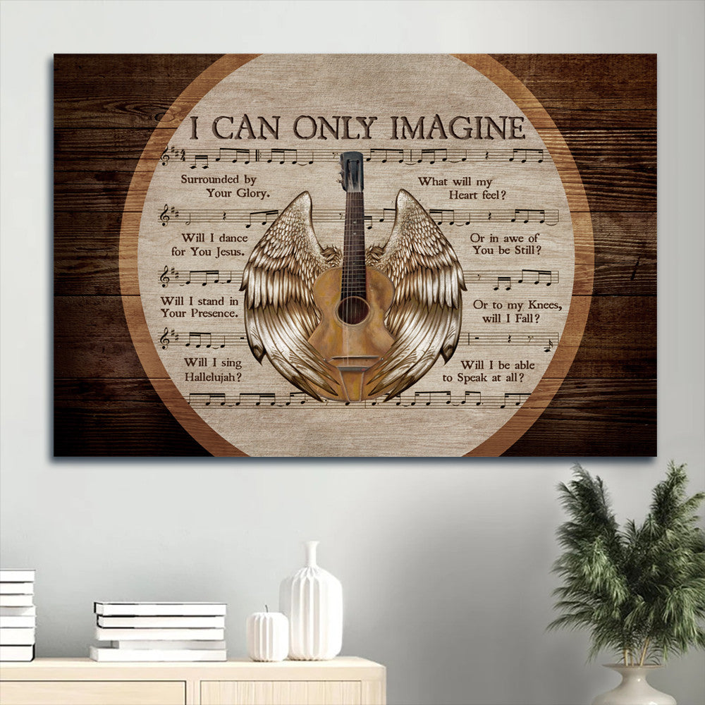 Acoustic Guitar Angel Wings I Can Only Imagine Canvas Wall Art Chris