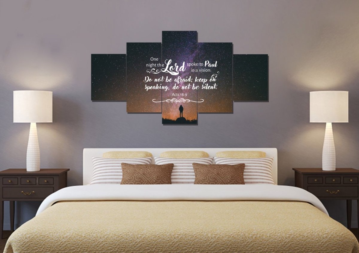 Acts 189 Canvas Wall Art Print - Do Not Be Afraid, Keep On Speaking, Do Not Be Silent - Christian Canvas Wall Art