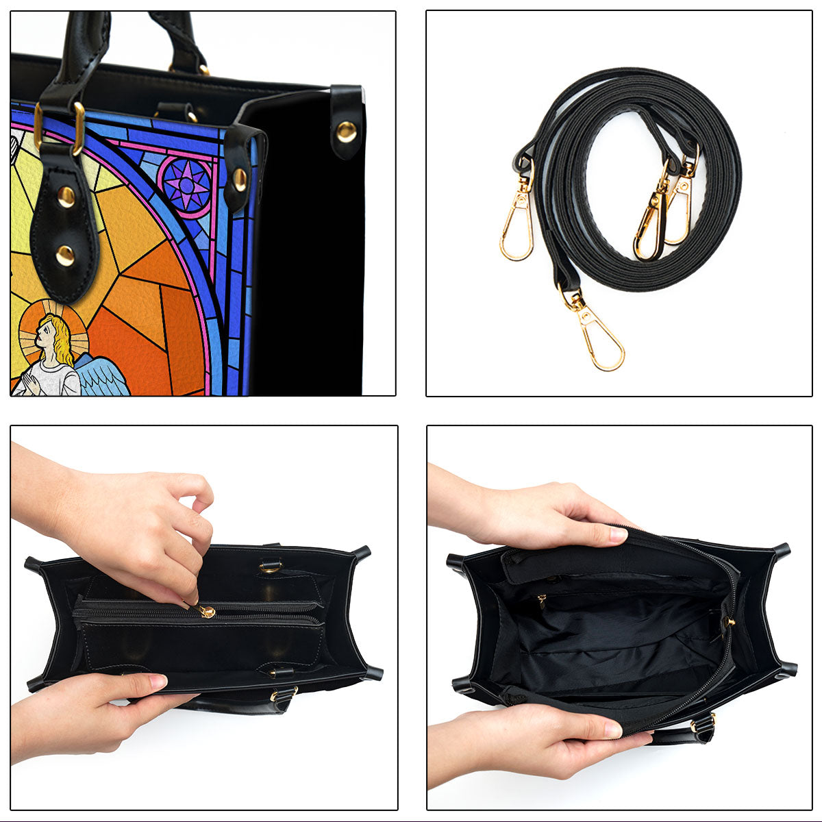 All I Need Is Jesus Christian Inspirational Zippered Leather Handbag With Handle - Gifts For Women Of God