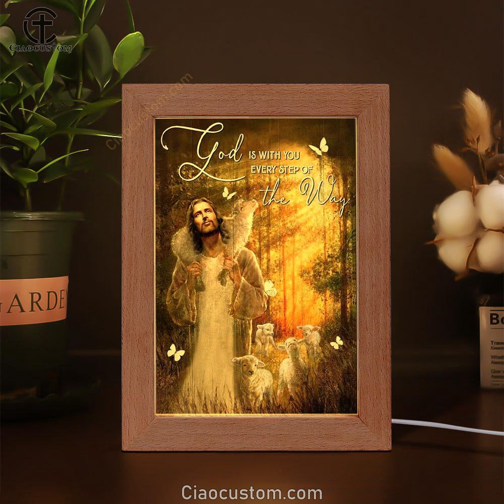 Amazing Forest God Is With You Every Step Of The Way Frame Lamp