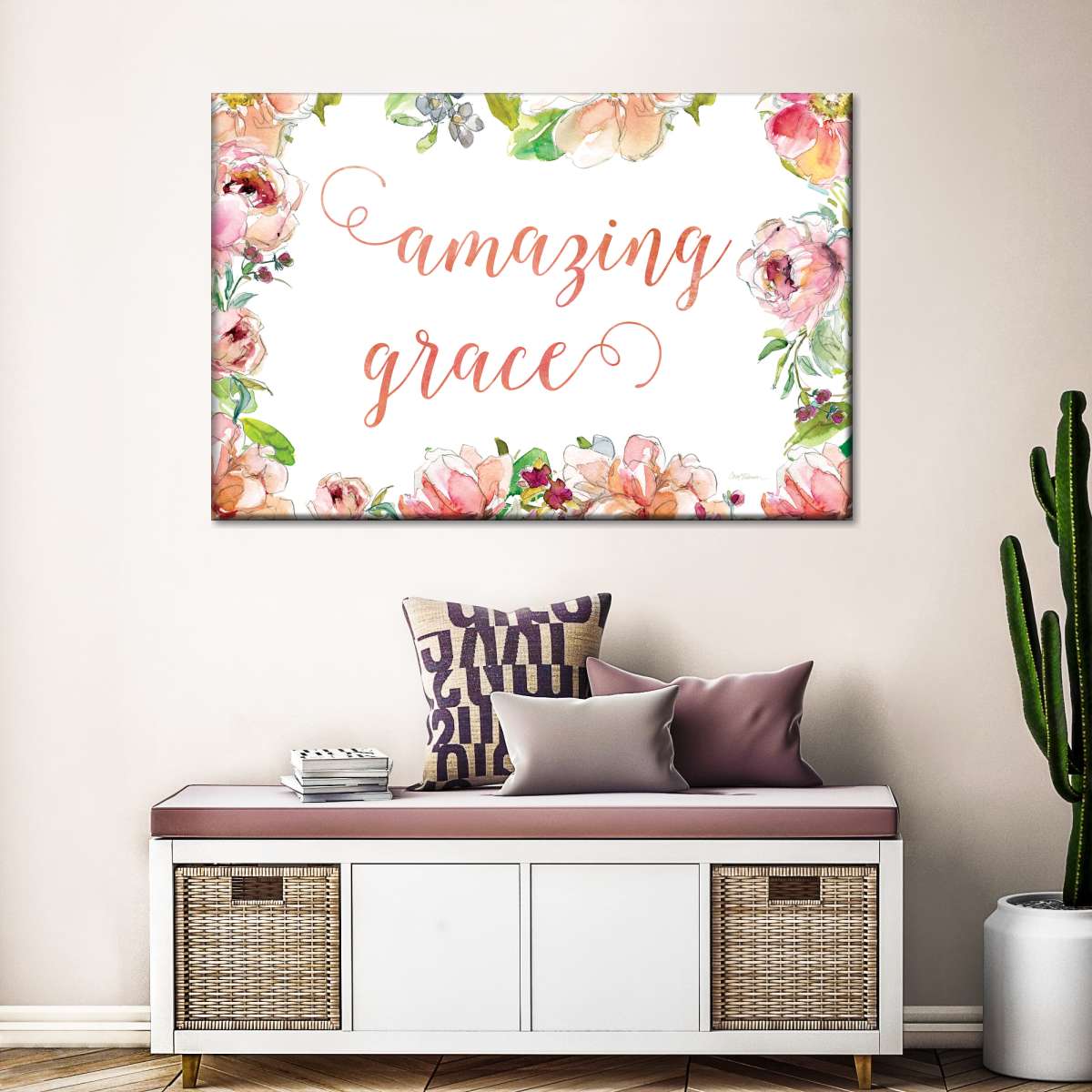 Amazing Grace II Canvas Wall Art - Christian Canvas Wall Art - Religious Wall Art Canvas