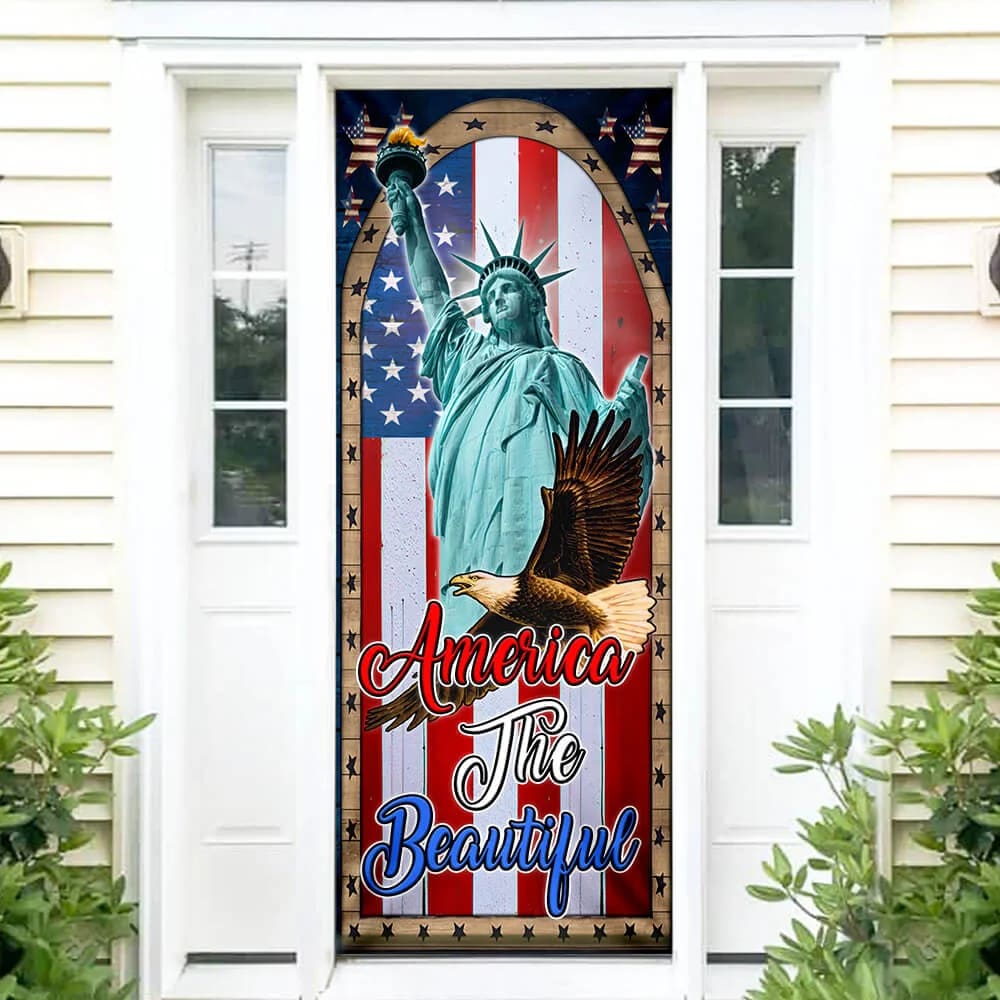 American Patriotic Door Cover Step - Religious Door Decorations - Christian Home Decor