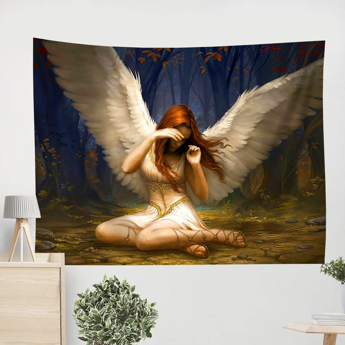 Angel Girl Tapestry - Catholic Tapestry - Religious Gift - Christian Tapestry