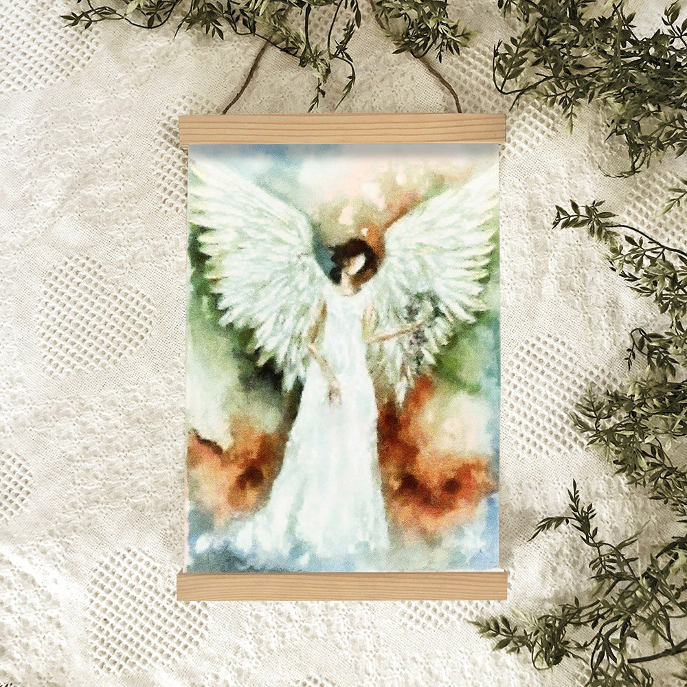 Angel Hanging Canvas Hanging Wall Art - Catholic Hanging Canvas Wall Art - Religious Gift - Christian Wall Art Decor
