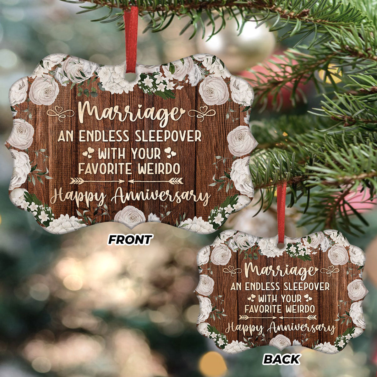 Anniversary Gift Marriage An Endless Sleepover With Your Favorite Weirdo Ornament - Christmas Ornament - Ciaocustom