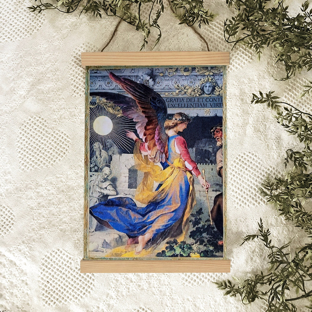 Archangel Angel Religious Hanging Canvas Wall Art - Catholic Hanging Canvas Wall Art - Religious Gift - Christian Wall Art Decor