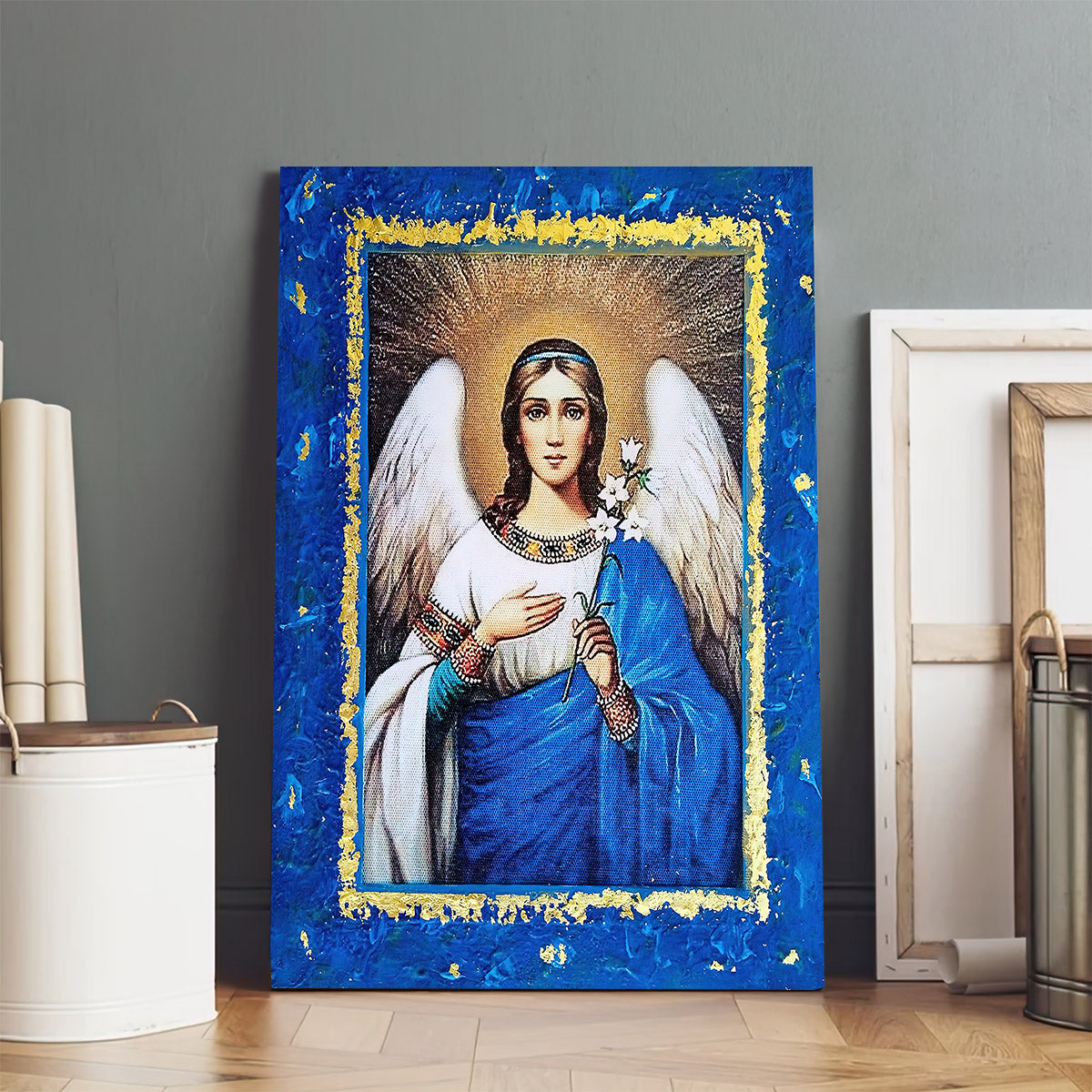 Archangel Gabriel 2 Canvas Wall Art - Catholic Canvas Wall Art - Religious Gift - Christian Wall Art Decor