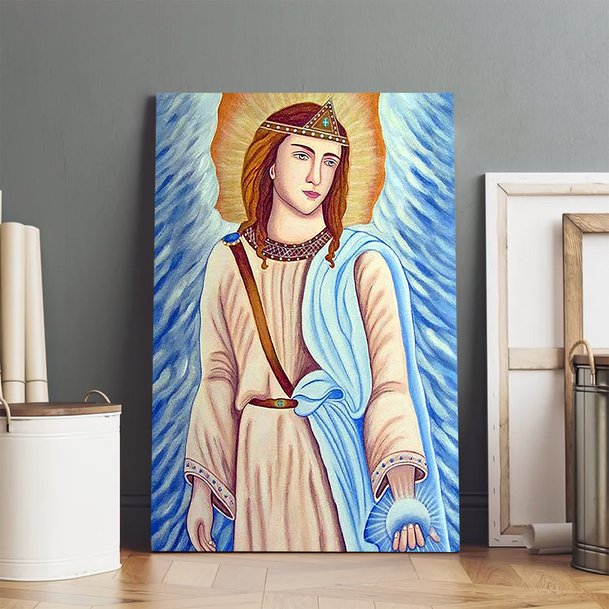Archangel Gabriel Canvas Wall Art - Catholic Canvas Wall Art - Religious Gift - Christian Wall Art Decor