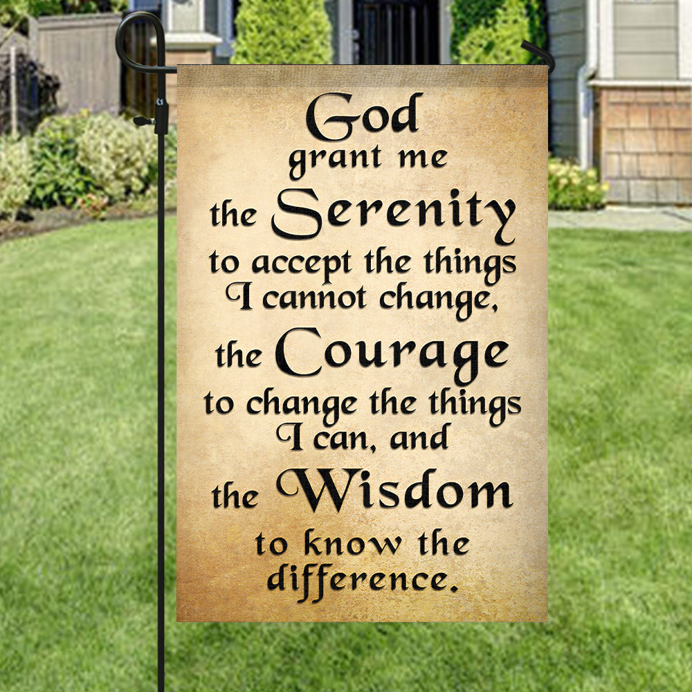 God Grant Me The Serenity Flag - Christian's Flag - Decorative Flags - Garden Flag - Welcome Flag - Christian Gift - Ciaocustom