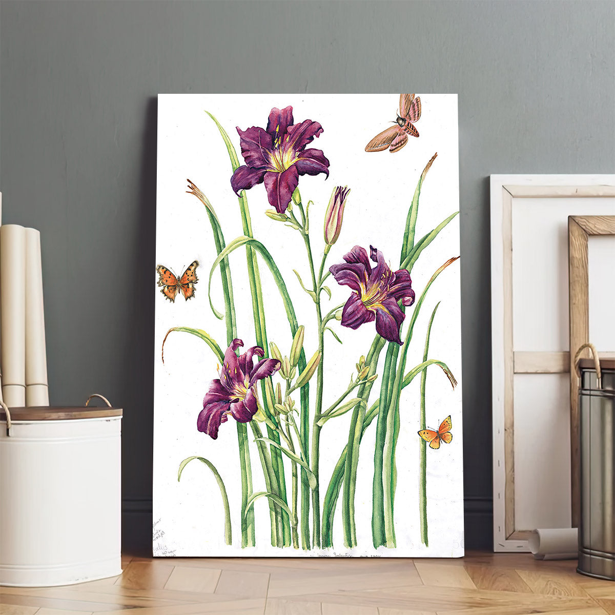 August Bouquet 1 Canvas Art - Easter Wall Art - Easter Vertical Canvas - Easter Gift