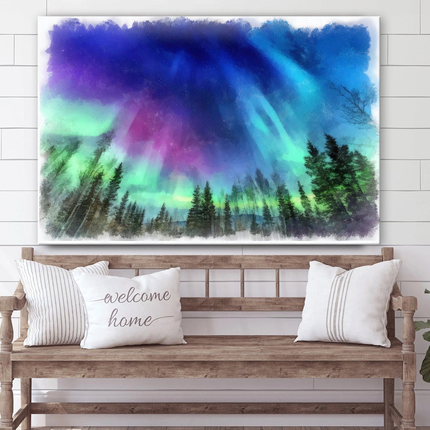 Aurora Painting Canvas Wall Art - Canvas Wall Decor - Home Decor Living Room