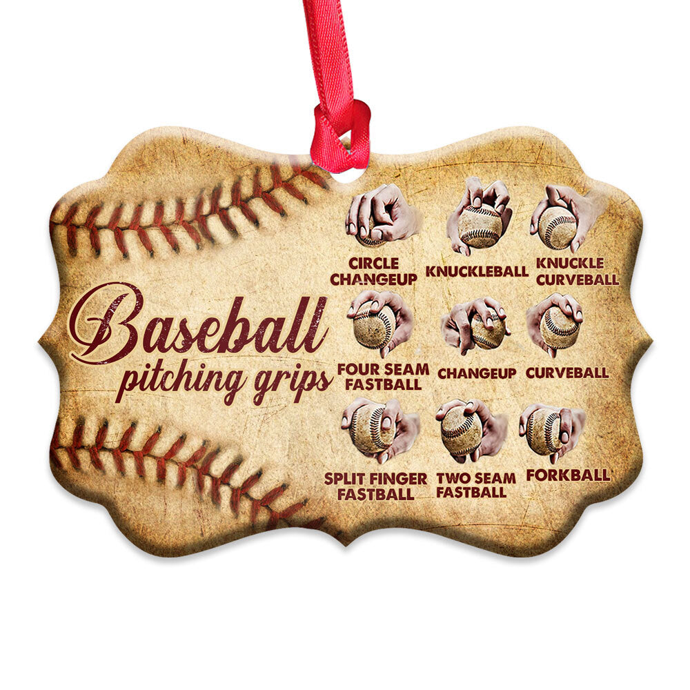 Baseball Pitching Grips Ornament - Christmas Ornament - Ciaocustom