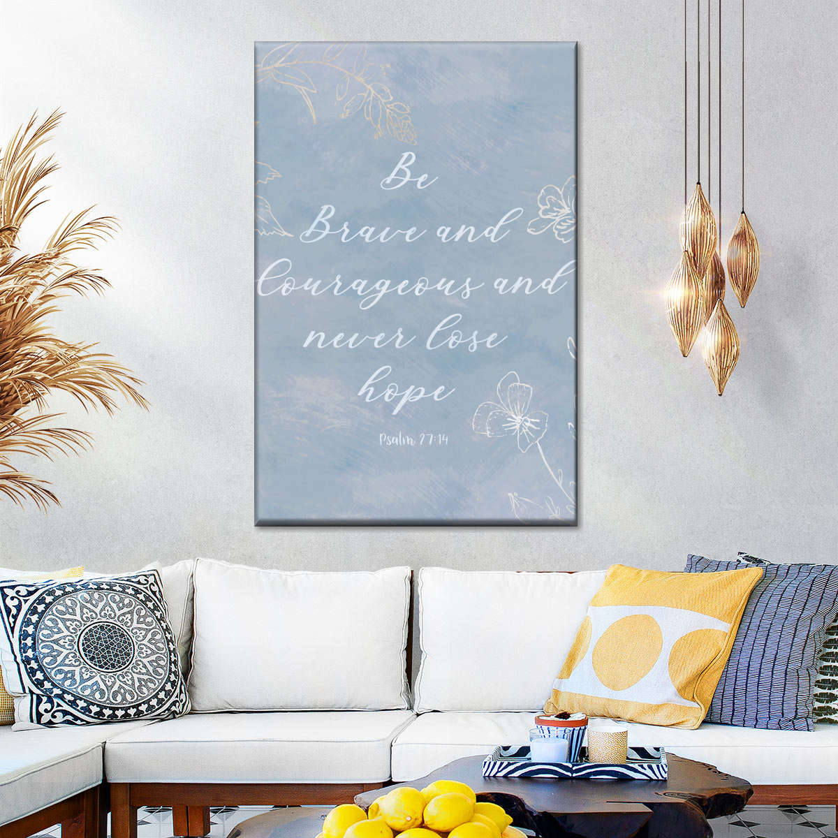 Be Brave And Courageous Canvas Wall Art - Christian Wall Decor Art - Religious Wall Decor