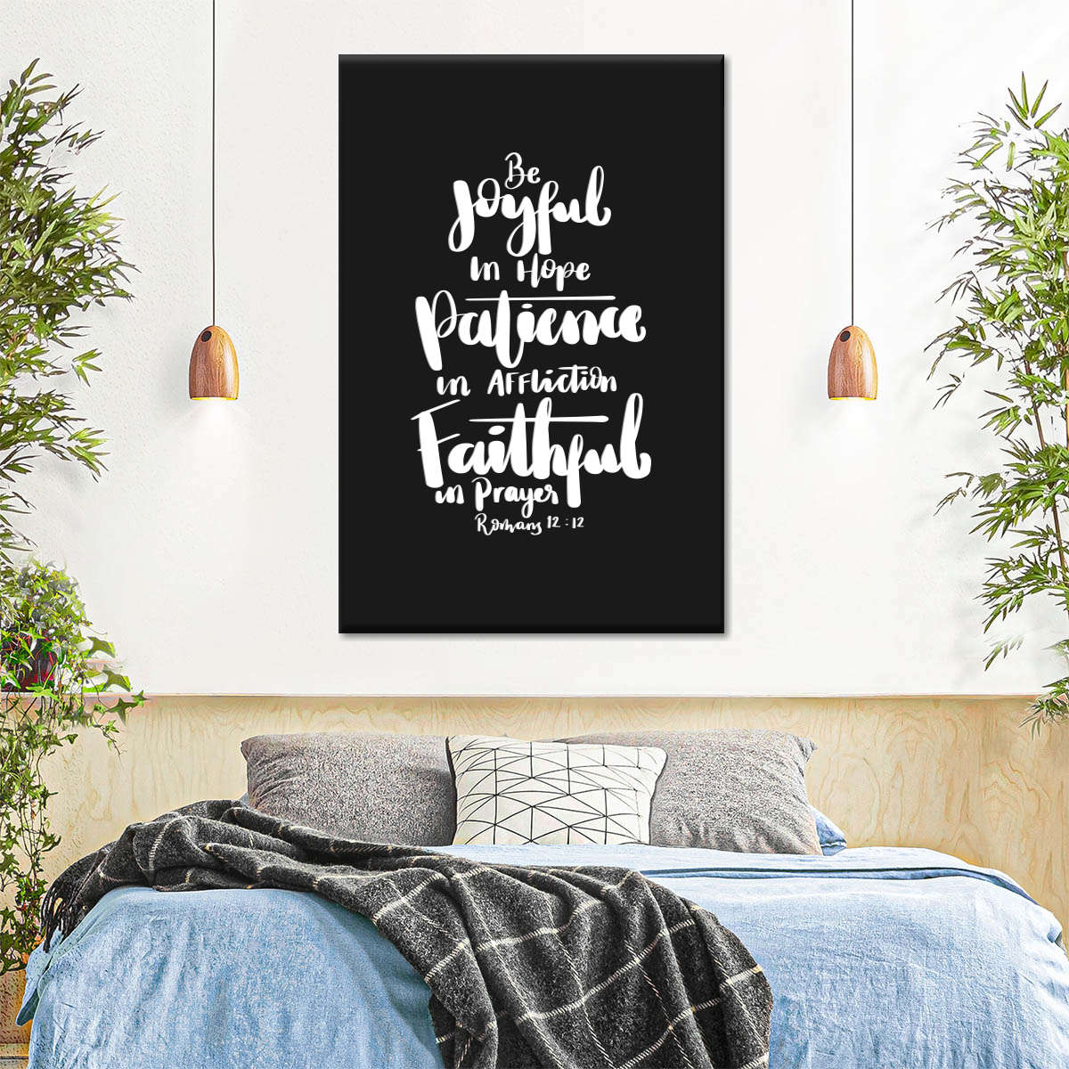 Be Faithful Bible Verse Canvas Wall Art - Christian Wall Decor Art - Religious Wall Decor