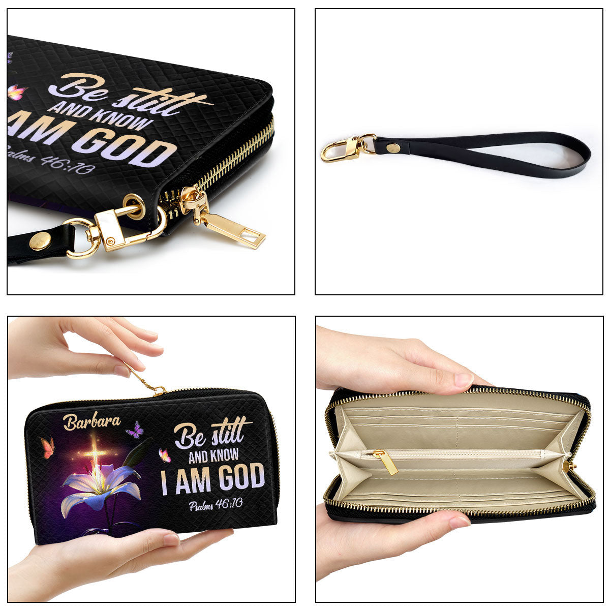 Be Still And Know That I Am God - Meaningful Personalized Clutch Purse - Women Clutch Purse