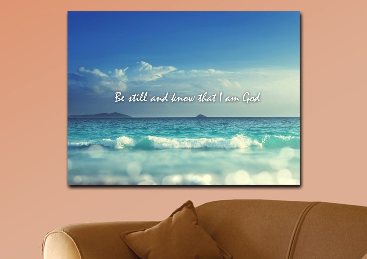 Be Still And Know That I Am God Canvas Print - Christian Canvas Wall Art