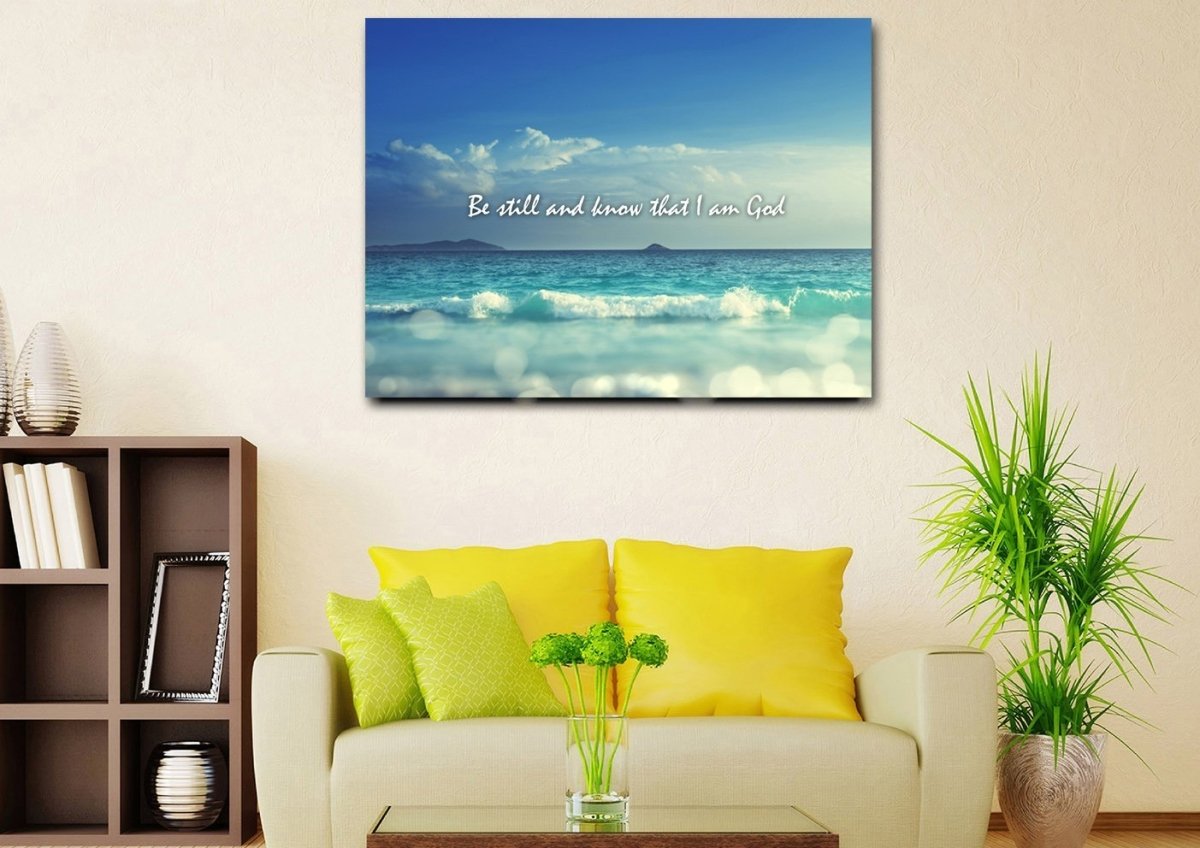 Be Still And Know That I Am God Canvas Print - Christian Canvas Wall Art