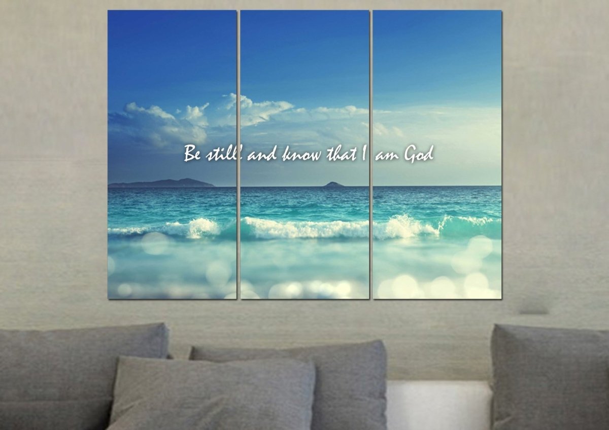 Be Still And Know That I Am God Canvas Print - Christian Canvas Wall Art
