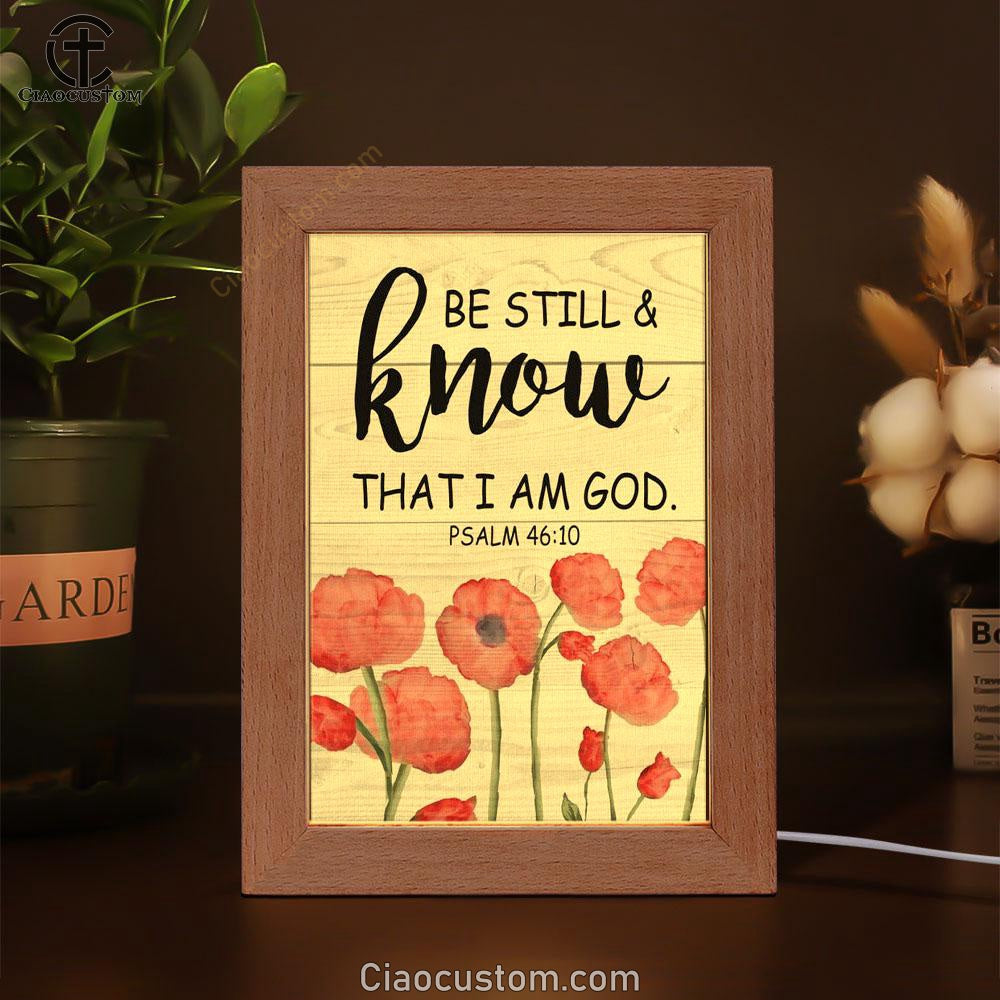 Be Still And Know That I Am God Psalm 4610 Bible Verse Wooden Lamp Art - Bible Verse Wooden Lamp - Scripture Night Light