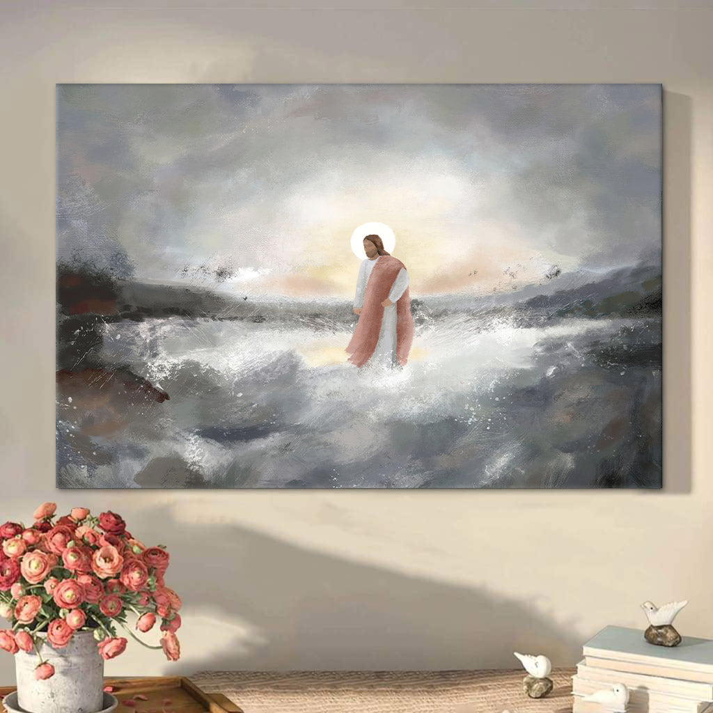 Be Still My Soul Jesus Walking on Water Wall Art - Religious Posters