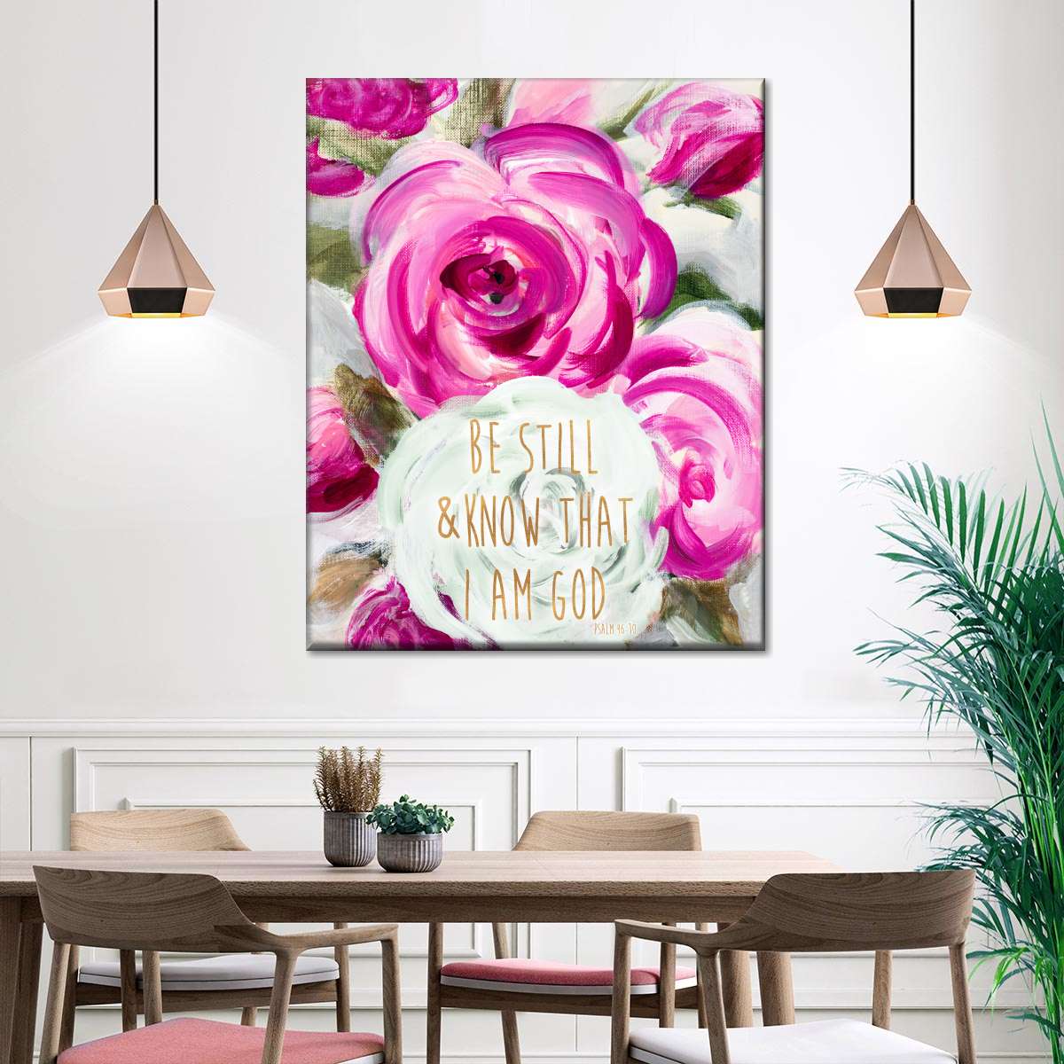 Be Still Summer Garden Canvas Wall Art - Christian Wall Decor Art - Religious Wall Decor