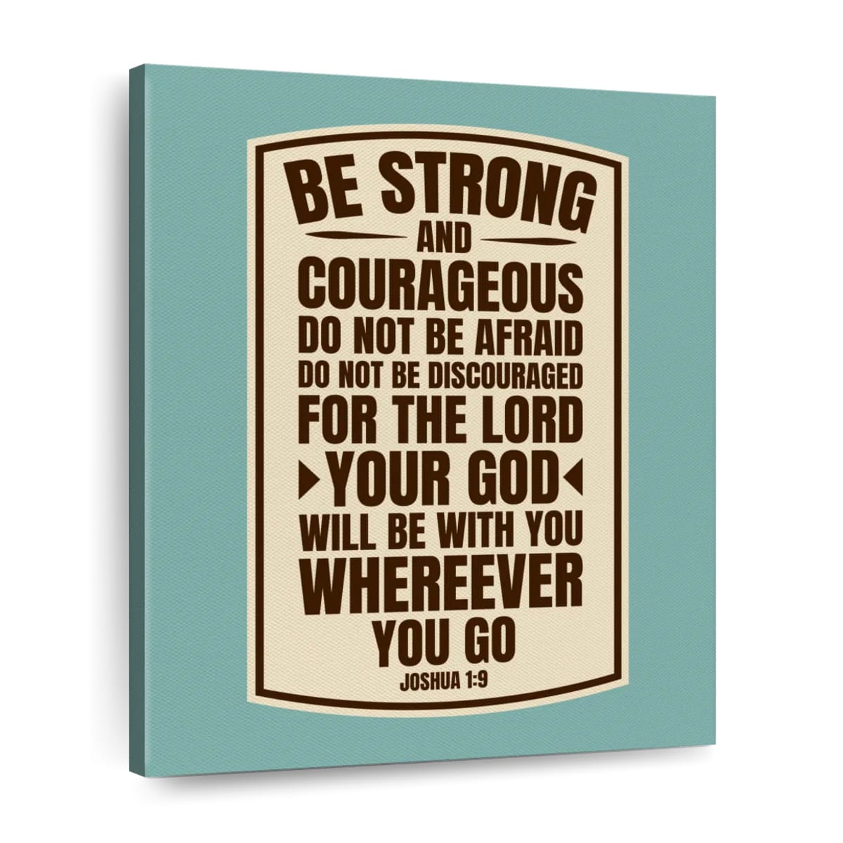 Be Strong Bible Verse Canvas Wall Art - Christian Wall Decor Art - Religious Wall Decor