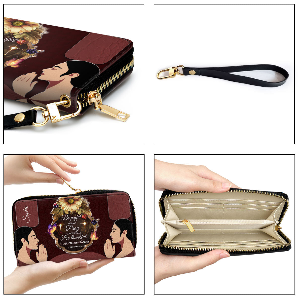 Be Thankful In All Circumstances - Lovely Personalized Clutch Purse - Women Clutch Purse