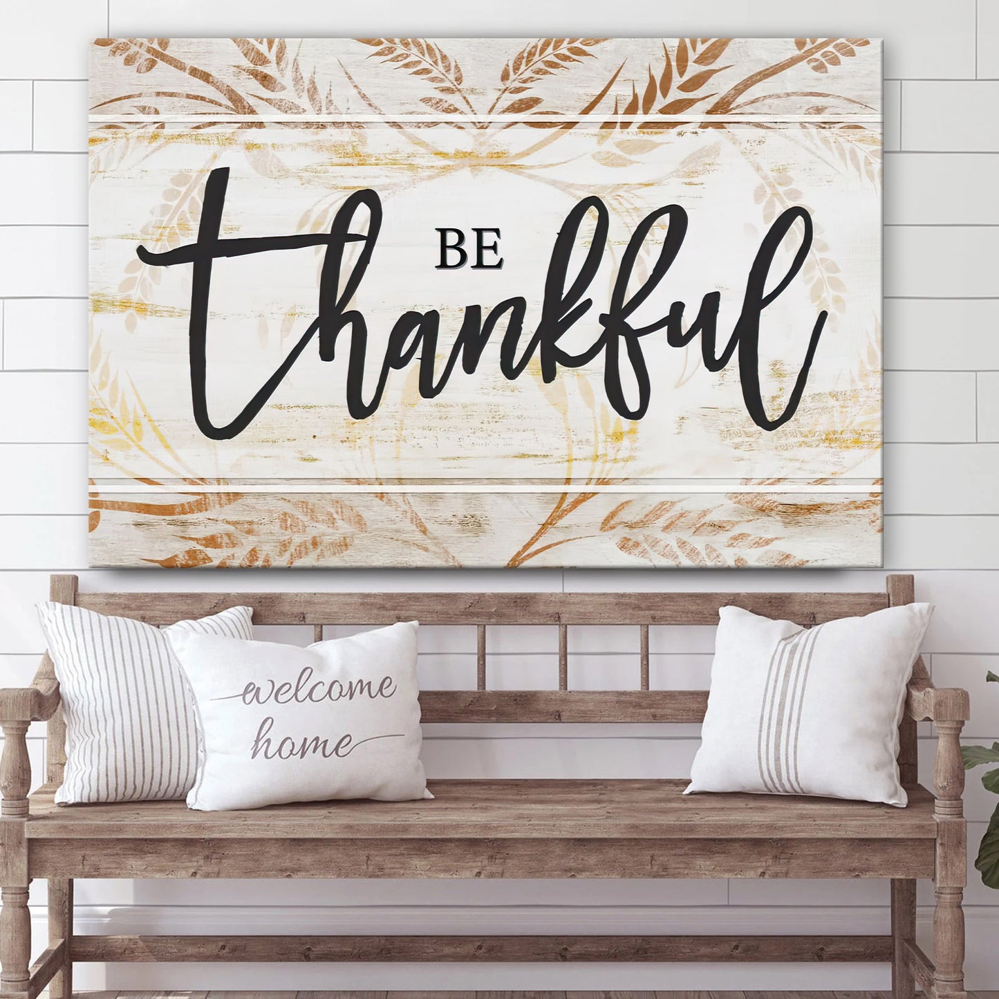 Be Thankful Thanksgiving Christian Wall Art Canvas - Painting On Canvas