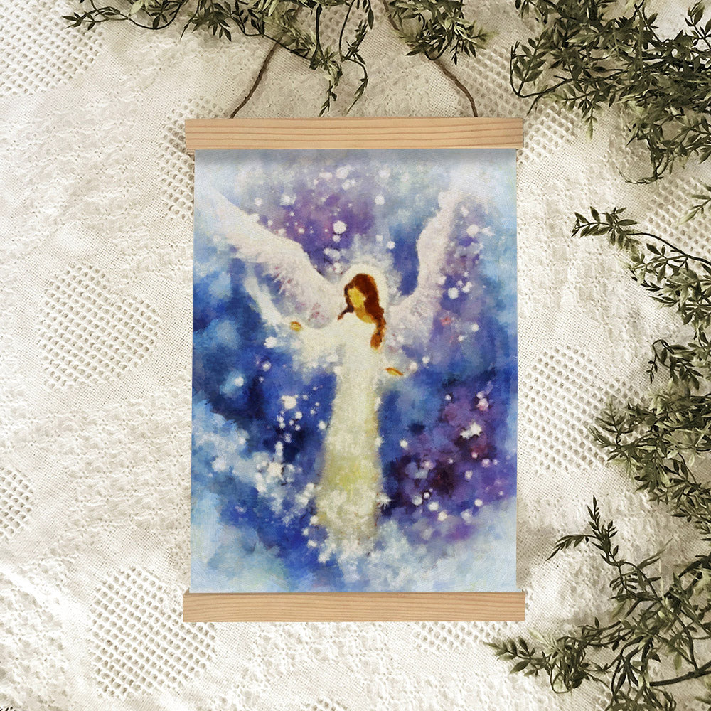 Beautiful Angel Painting Hanging Canvas Wall Art - Catholic Hanging Canvas Wall Art - Religious Gift - Christian Wall Art Decor