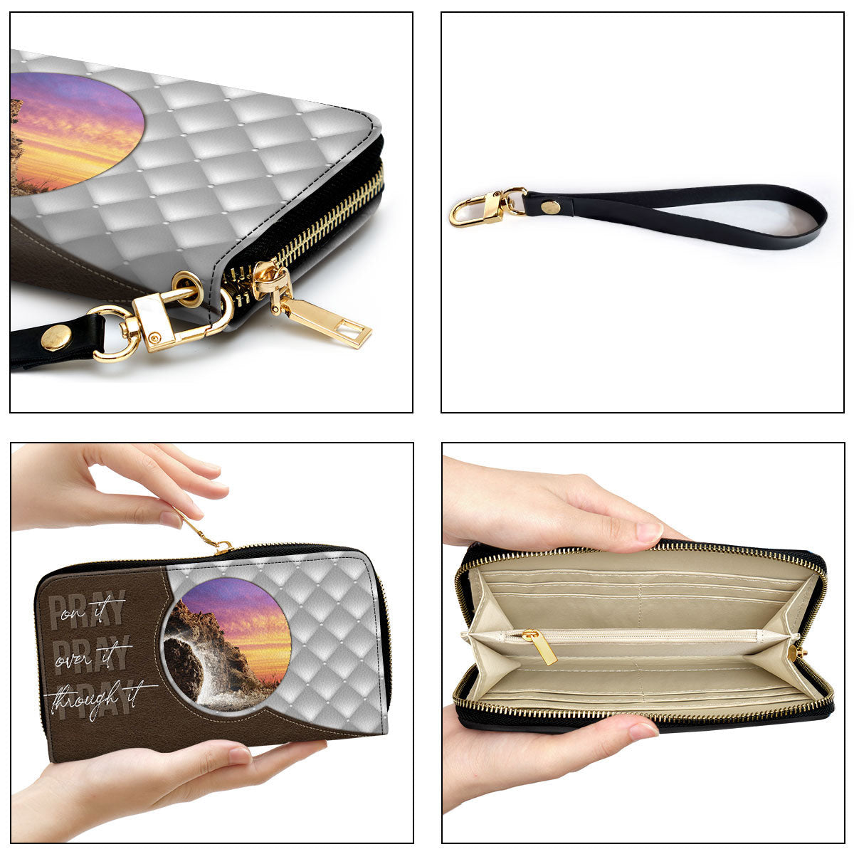 Beautiful Cross Clutch Purse - Pray On It Clutch Purse - Women Clutch Purse