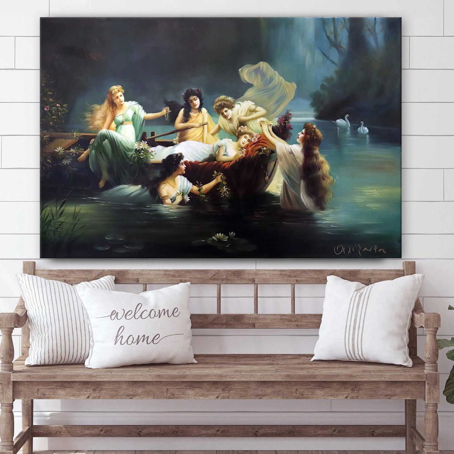 Beautiful Nymphes Oil Painting Canvas Wall Art - Canvas Wall Decor - Home Decor Living Room