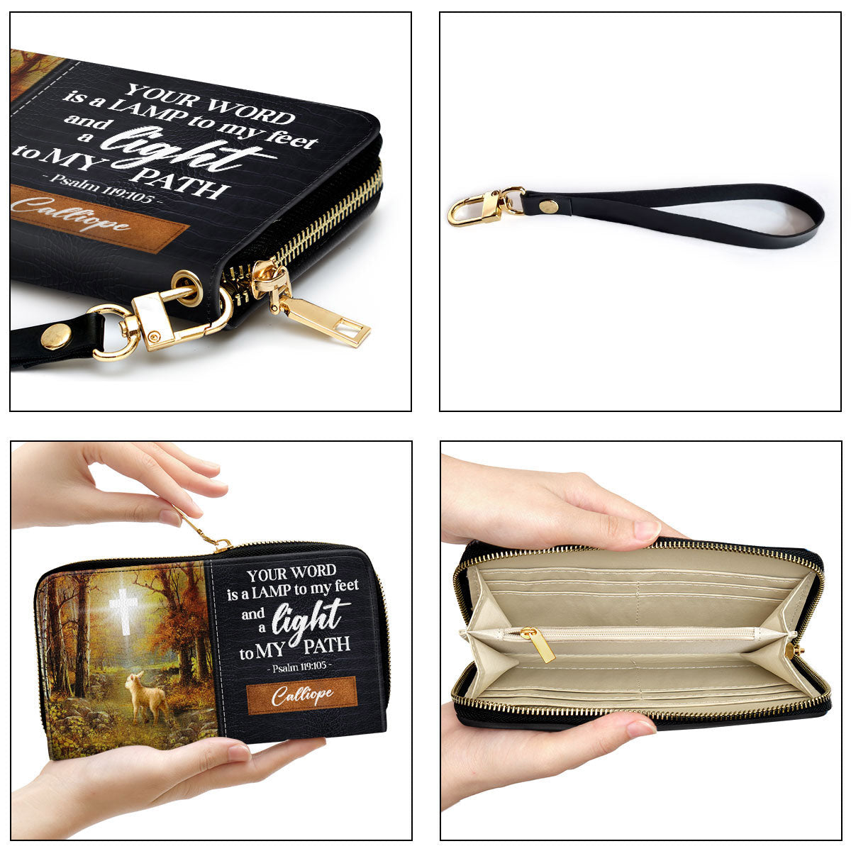 Beautiful Personalized Clutch Purse - Your Word Is A Lamp To My Feet And A Light To My Path Clutch Purse - Women Clutch Purse