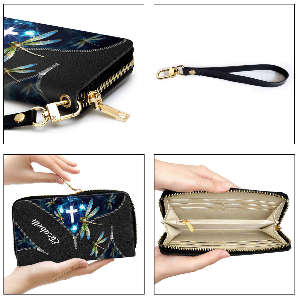 Beautiful Personalized Dragonfly Clutch Purse - Women Clutch Purse