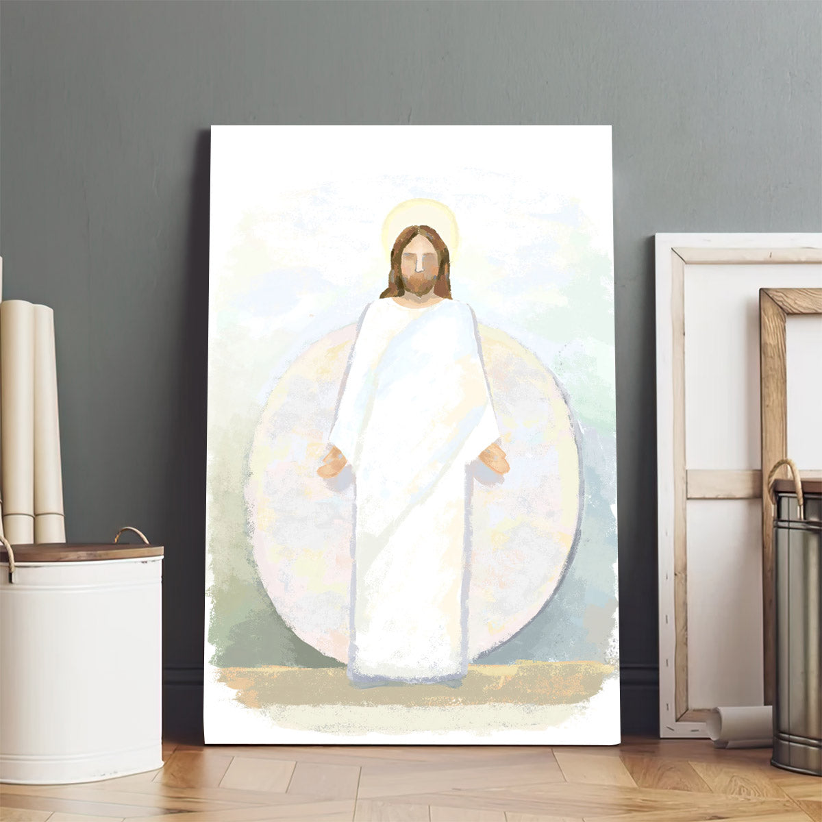 Because He Has Risen Canvas - Modern Religious Jesus Christ Print Canvas