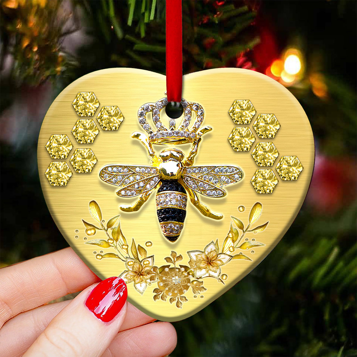 Bee Advice Heart Ornament - Christmas Ornament - Ciaocustom