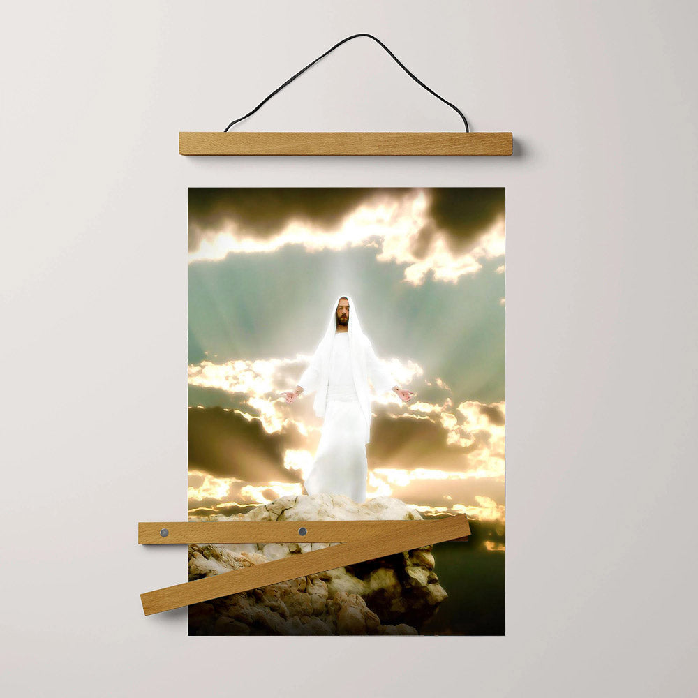 Behold My Beloved Son Hanging Canvas Wall Art - Jesus Picture - Jesus Portrait Canvas - Religious Canvas