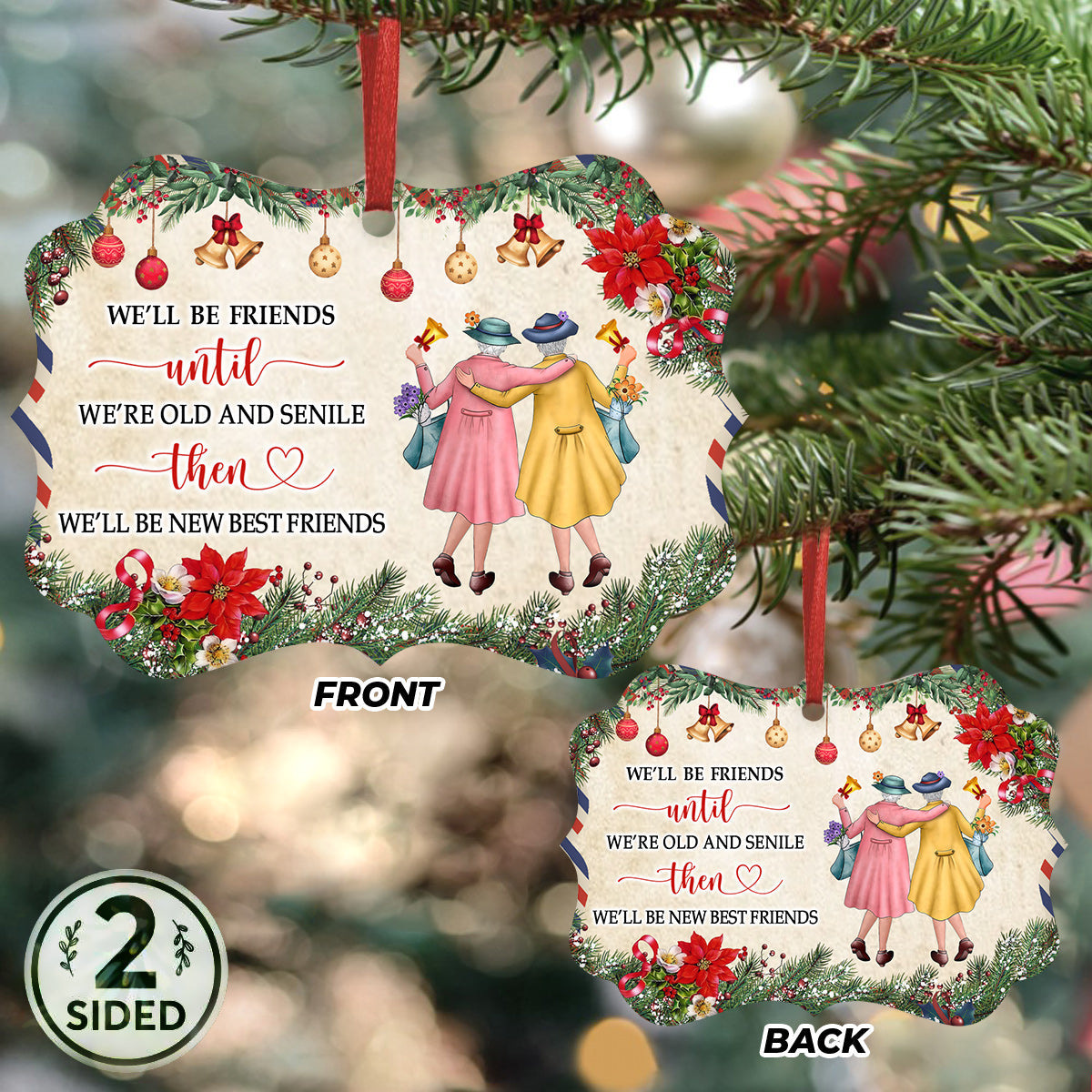 Best Friend Forever Ornament - Christmas Ornament - Ciaocustom