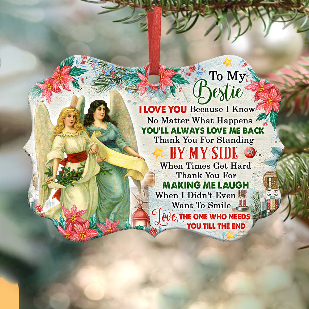 Bestie Christmas To My Bestie Metal Ornament - Christmas Ornament - Christmas Gift