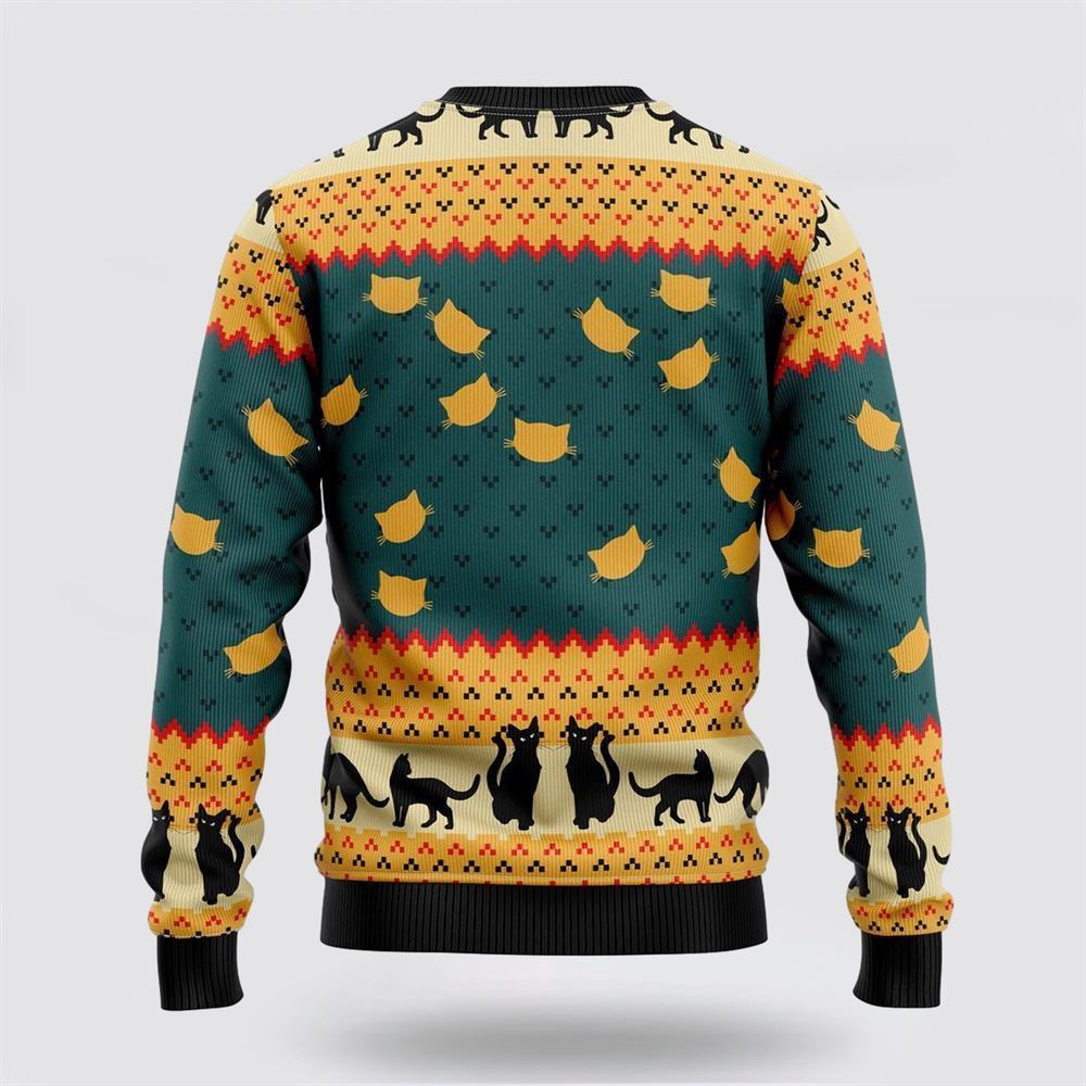 Black Cat 3D Ugly Christmas Sweater For Men And Women, Best Gift For Christmas, Christmas Fashion Winter