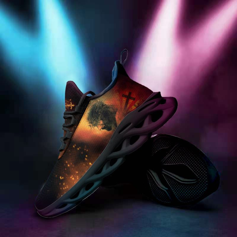 Black Jesus Yezy Running Sneakers 1 Max Soul Shoes - Christian Shoes For Men And Women