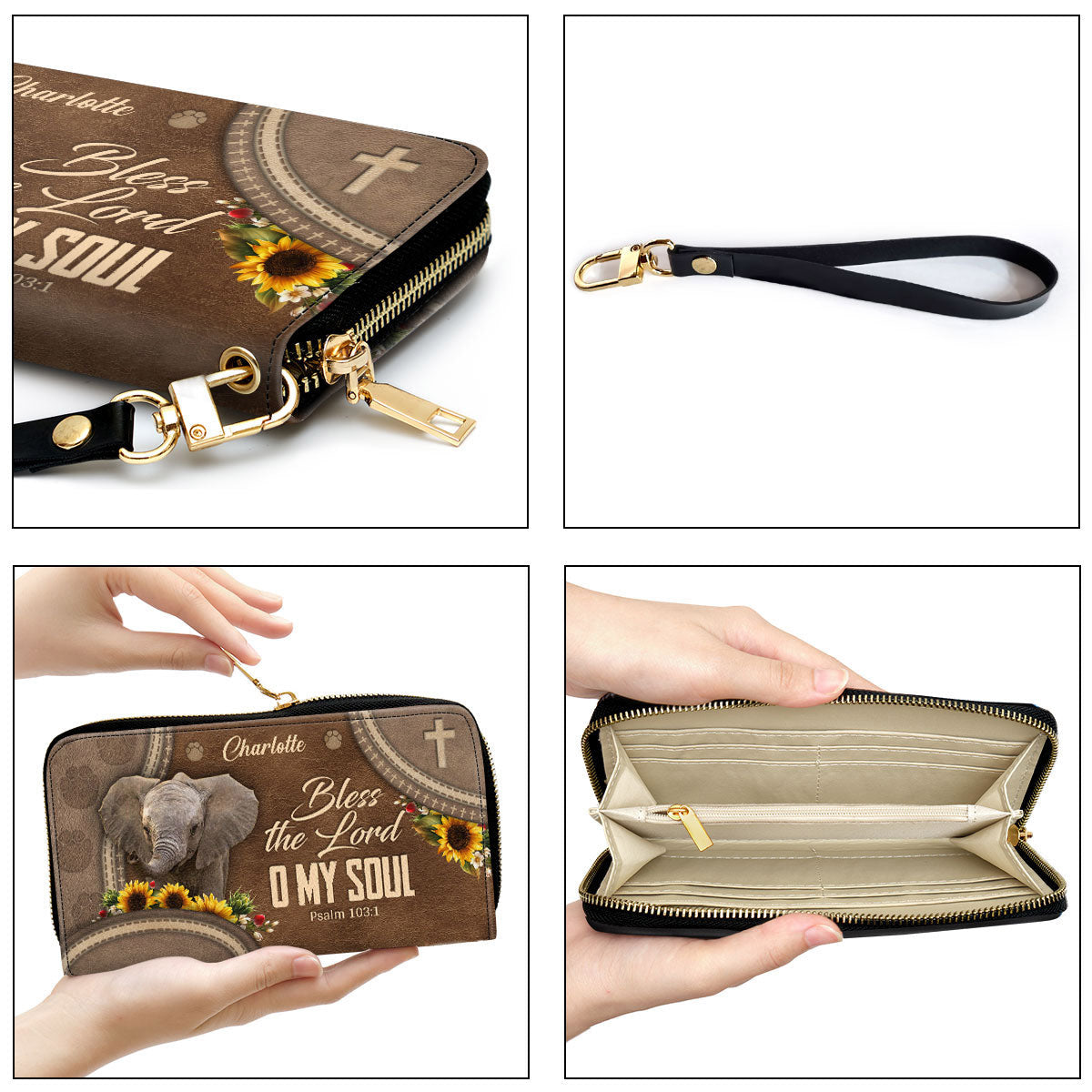 Bless The Lord O My Soul - Pretty Personalized Flower Clutch Purse - Women Clutch Purse