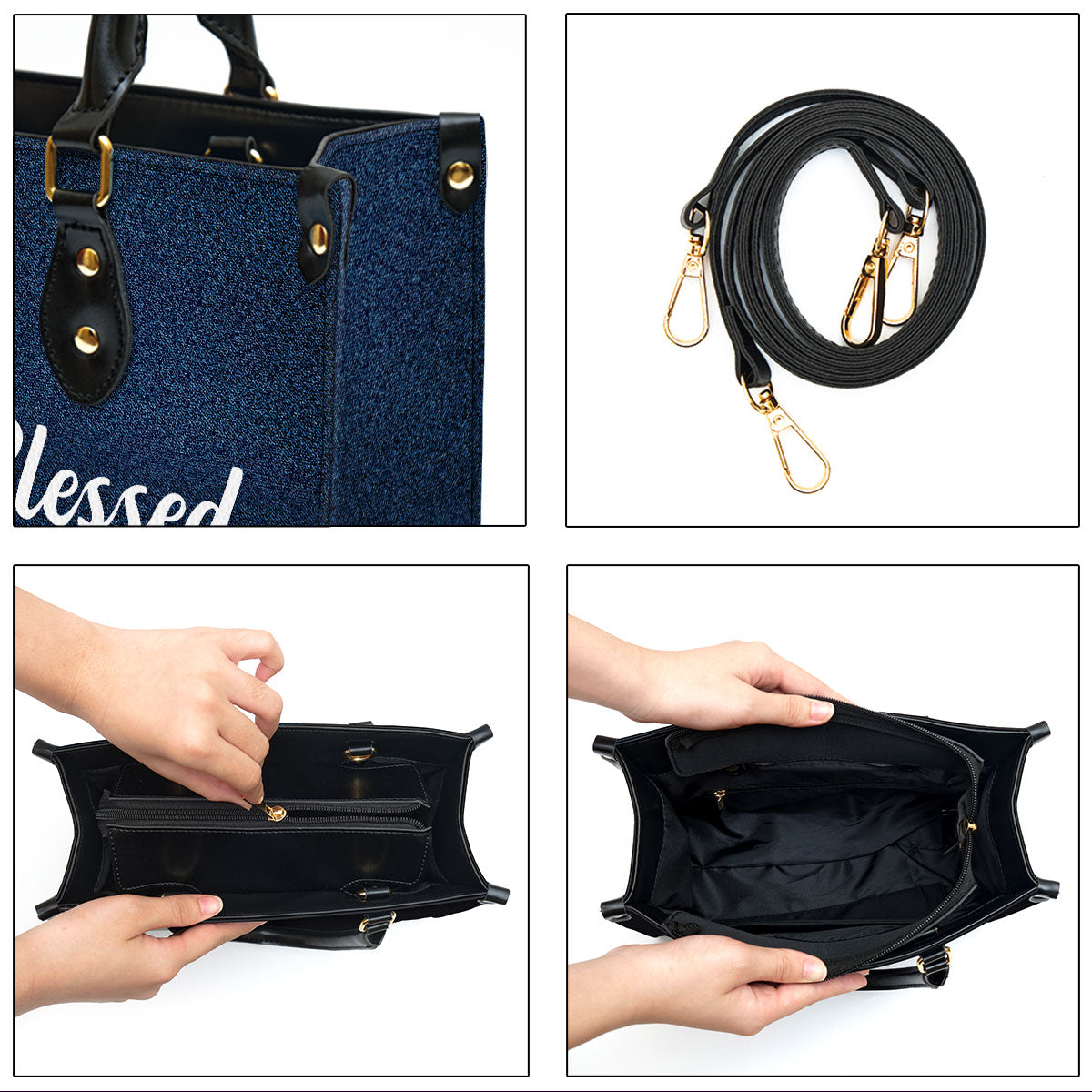 Blessed Are The Pure In Heart Matthew 58 Leather Bag - Personalized Leather Bible Handbag - Christian Gifts for Women