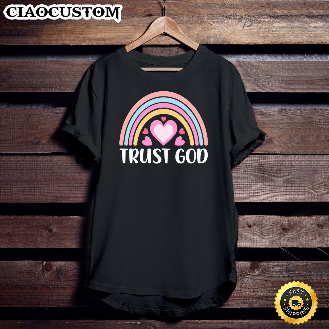 Boho Rainbow Shirt For Women Trust God Have Faith Christian Pullover Hoodie - Christian Shirt