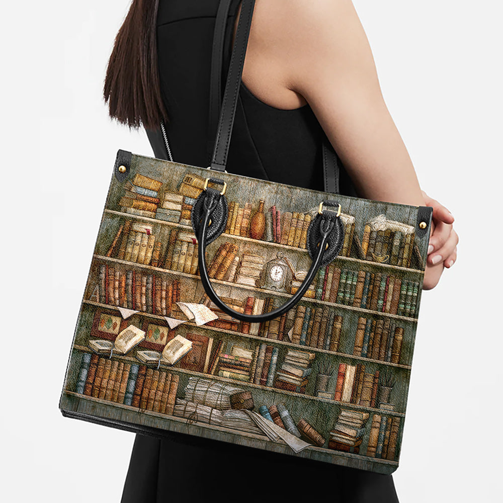 Book Bookshelf Leather Bag - Best Gifts For Book Lovers - Women's Pu Leather Bag