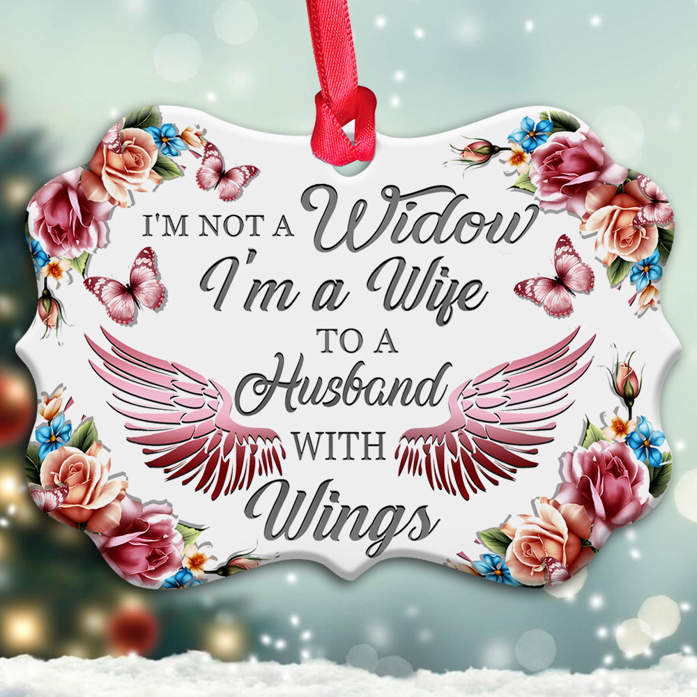 Butterfly Angel Husband Metal Ornament - Christmas Ornament - Christmas Gift