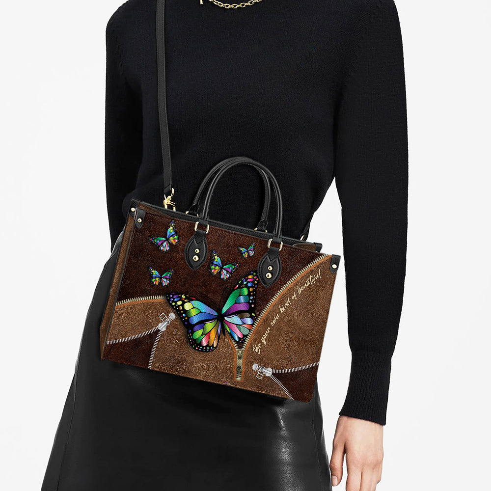 Butterfly Be Your Own Kind Of Beautiful Leather Bag - Women's Pu Leather Bag - Best Mother's Day Gifts